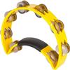 Rhythm Tech - Tamburello a mezzaluna, con cimbalini, colore: Giallo
