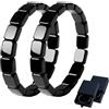 Generico Bracciale Hematixin Ematite, 20 cm/7,87 pollici, Bracciale Hematix Uomo, Terapia Magnetica Antistress, Gioiello Uomo, Regalo Ispiratore per Compleanno, Laurea