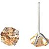 LES FOLIES DI PAOLA GRIECO Coppia di Orecchini Punti Luce Oro Champagne in argento 925 - Rainbow Collection (5mm)