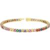 GW Bracciale Donna Regalo Compleanno Saga Gioielli Bracciale Donna per Migliore Amica Mamma Figlia Regalo Anniversario Matrimonio Vracciale Tennis con Glitter (Placcato Oro 6/6.5/7/7.7Inch)
