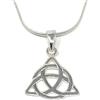 Strictly Gifts Ciondolo da donna in argento con nodo celtico Triquetra Trinity su catenina a serpente da 41 cm, in argento Sterling 925, regalo spirituale per donne, ragazze o adolescenti, con