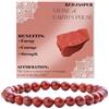 Bivei Jaspe Rosso - Base Solida - signora braccialetto perline 6mm semiprezioso cristallo naturale elastico elastico cristallo accessori regalo di yoga