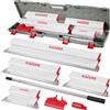 KEZERS Set di spatole per superfici da 20 cm, 30 cm, 40 cm e 80 cm, con lama in acciaio inox, con asta telescopica e adattatore, set di spatole con valigetta per grandi aree di lavoro, decorazione da