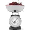 Salter Bilancia da cucina meccanica senza tempo - Bilancia con capacità di 5 kg, ciotola lavabile in lavastoviglie da 1 litro, bilancia analogica per alimenti, altezza 22 cm, nero