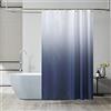 Furlinic Tenda Doccia Antimuffa Tessuto Blu Navy Gradiente Impermeabile Lavabile Piccola Tende Doccia Design Poliestere con 10 Ganci Tenda Doccia 150x180cm