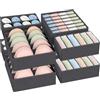 ZHHGOO Set di 8 Organizer Armadio Cassetti Intimo, Pieghevole Organizer Armadio Salvaspazio, Porta Mutande da Cassetto per Biancheria Intima, Reggiseni, Calze, Cravatte