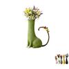 Sinlay Vaso A Forma Di Gatto Eccentrico E Artigianale, Vaso Decorativo A Tema Gatto, Vaso A Forma Di Gatto Resina Da 19 Cm, Ideale Per Fiori Freschi E Piante, Decorazione Per Casa E Ufficio (C)