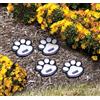 Freshnewlooks Set di 4 luci solari a forma di zampa di cane, senza fili, da giardino, lanterna a LED da 9,5 cm, luce per esterni