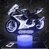 Lampephoto.fr - Lampada Moto Gsxr S Luce Notturna Tattile 3D Motociclista | Prodotto in Francia, base a scelta, luminosità regolabile, batteria/USB, regalo per motociclisti