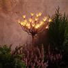 Lights4fun Tradizionale palo Starburst a energia solare, bianco caldo