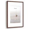 Feihorrm Cornice portafoto A3, in legno massello di noce con vetro temperato, formato A3, per foto da 29,7 x 42 cm senza passepartout o foto da 20 x 28,7 cm con passepartout, orizzontale e verticale