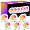 HEKEE Faretti LED da Incasso, Φ 96-110mm, Colorate RGBW RGB 2700K Sfera Luce Bianca Calda IP44 Cambiare Colore Multicolore Interni per cartongesso (Pacco da 6)