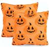 GADITIEK 2 Pezzi Halloween Federa Per Cuscino 45 x 45 CM, Copricuscini Divertenti a Forma di Fantasma, Copricuscino di Peluche di Halloween, Copricuscino con Decorazione (Emoticon Pumpkin)