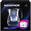 AQUAPHOR Filtro dell'acqua Onyx Nero incl 1 filtro MAXFOR+ I Filtro dell'acqua dall'aspetto in vetro 4,2l I Riduce il calcare e il cloro I Perfetto per la famiglia I Qualità premium Caraffa