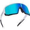 NAKED Optics VOLT Occhiali sportivi da uomo, occhiali da ciclismo da donna, occhiali da sole sportivi con protezione UV400, occhiali veloci da corsa, occhiali da corsa, lenti intercambiabili (bianco