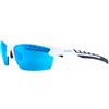 NAKED Optics Sports Sunglasses (Halfframe White/Lens Blue)