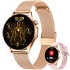 Doomixs Orologio Smartwatch Donna ECG con Chiamate: 1.32" AMOLED Smart Watch con PPG HRV BMI Temperatura Corporea Ossigeno Sangue WhatsApp Notifice Sonno Monitor Fitness Tracker Watch Compatibile Android iOS