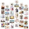 Uping Portafoto Parete Multiplo Cornici Foto Appendi Foto con Mollette, con Adesivi per Personalizzazione