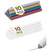 HOTO Stick di Colla a Caldo, Stick di Colla a Caldo Glitter, 7mm Stick di Colla in Resina Universale, Stick di Colla Colorati, 6 Colori per DIY, 7 x 125mm, 20 Pezzi