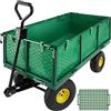 tectake® Carretto Carrello a Mano da Trasporto, Carrello porta attrezzi, Carrello da Giardino, Carrello Trasporto con Ruote, Giardino, carrello porta legna con ruote