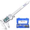 Kynup Calibro Digitale IP54 Impermeabile, Professionale Micrometro in Acciaio da 150mm/6 Pollici, Ampio Display LCD, Pollici/Millimetri/Frazione Conversione Calibro Elettronico