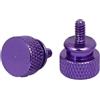 Haogui 10 Pezzi M3/M4 Lunghi 6mm/8mm Colorati in Alluminio con Viti a Testa zigrinata for Pannello Laterale del Case PC, a Mano zigrinate Colori
