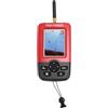FAUOSWUK Ecoscandaglio Wireless Portatile con Funzione di Allarme Sullo Schermo di Facile Lettura per Avventure di Pesca Design Robusto 1 unità (Rossa)