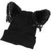 LRXIYODE Copertura Elastica per Casco da Sci Orecchie Gatto Nero