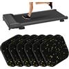 Housoutil 6 Pezzi Tappetino Fitness Antiscivolo in Gomma Nero, Tappeto Spesso per Protezione Pavimento e Isolamento Vibrazioni, per Esercizi a Casa