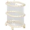 rockible Exercise Rack Scaffale Palestra Carrello Porta Tappetini Porta Rulli Fitness Contenitore Attrezzi con Cestino Superiore Capiente E Struttura Ventilata in Adatto per Salotto Palestra in