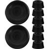 SUPVOX 8 Pezzi Protezione estremità Stecca Biliardo in Gomma Nera Copri Fondo Antiscivolo Compatibili con Vari Modelli Accessori Pool Cue per Casa e Club