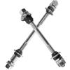 Totority Set 2 Pezzi Assi Mozzo Bici Strada e Mountain Bike in Ferro Argento Resistente all'Usura Smontaggio Rapido per Trasporto e Pulizia Catena