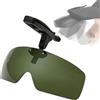 CZMYCBG Occhiali da Sole con Clip da Fissare al Cappellino, Senza Montatura