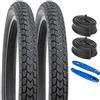 YunSCM 2Pcs Pieghevole 20 pollici pneumatici 20x2.10 ETRTO 54-406 e 2Pcs 20 pollici Camera d'aria AV32mm valvola Schrader, compatibile Bicicletta 20x2.10 20x2.125 Copertoni e Camera d'aria