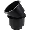 VALICLUD 2 Pezzi Portabicchieri per Barche Inserto Incassato in Plastica Resistente Portabottiglie e Bicchieri per Yacht Camper Veicoli e Pontoni Base Rinforzata Antiruggine Colore Nero