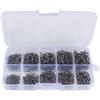 Marchfunny Scatola di plastica Ami da Pesce Set 100pcs Barbed Plastic Box Fish Hook (500 per scatola)