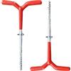 Abaodam 2 Pezzi Supporto per Canna da Pesca in Metallo e Gomma Picchetto a Spirale per Tenda, Accessorio per Campeggio per Spiaggia e Pesca Invernale