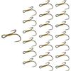 NexRen Ami da pesca spinato dorato, 20 ami da pesca dorati (4#)
