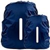 ILiemao 2 Pezzi Coprizaino Antipioggia, Impermeabile Zaino 20-80L | Parapioggia per Zaino Chiusura Regolabile Parapioggia per Trekking Viaggio