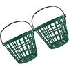 OKUMEYR Cesto Porta Palline da Golf Portatile e Resistente 2 Pezzi in Plastica Verde, Grande Capacità per 50 Palline per Golf All'aperti