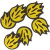 HAKIDZEL 6 Pezzi Ammortizzatori per Racchetta da Tennis in Silicone Giallo Forma Fuoco Leggeri Assorbimento Vibrazioni Accessorio per Tennis