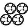 Garneck 4 Pezzi Copricatena Bici Copri Catena Bici Plastico Nero per Guarnitura a 4 Fori Riduce Danni agli Ingranaggi e Rumore per Mountain Bike