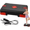 Generico Step Fitness | Allenatore Multifunzione Portatile Con Gradini | Base Antiscivolo Versatile Per Casa Palestra Sport Indoor