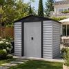 Parama Casetta da giardino in acciaio zincato 1,95x2,36xh2,09 m bianco effetto legno e antracite - 38,3kg - 4,5mq