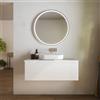 Parama Mobile bagno sospeso 90 cm un cassetto bianco opaco con top | Ardenne