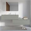 Parama Mobile bagno sospeso modulare 120 cm smoke green opaco due cassetti con lavabo | Bako