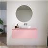 Parama Mobile bagno sospeso 60 cm un cassetto rosa cipria opaco con top | Ardenne