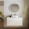 Parama Mobile bagno sospeso 70 cm due cassetti bianco opaco con top | Ardenne