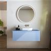 Parama Mobile bagno sospeso 90 cm un cassetto carta da zucchero opaco con top | Ardenne