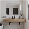 Parama Lavabo sospeso doppia vasca in hpl 120cm rovere miele | Ledro